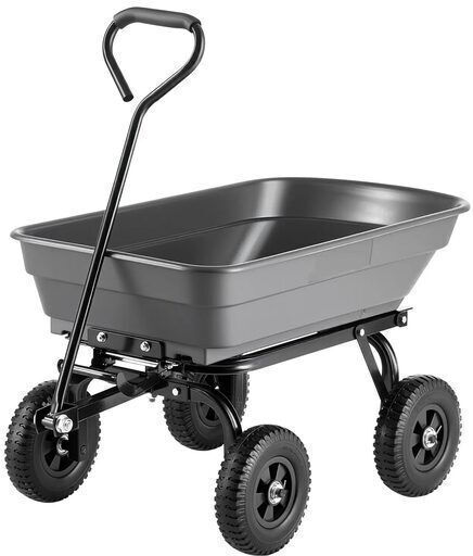 Vivatechnix Gartenkarren Metallischer Anhänger mit Maximale Tragfähigkeit 272kg 58x55cm