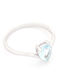 Women's Ring with Zircon Made of Silver