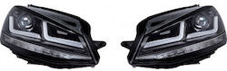 Set 2 Led Headlights Vw Golf Vii 2012-2016 Black Ledriving Xenon Halogen Position Osram