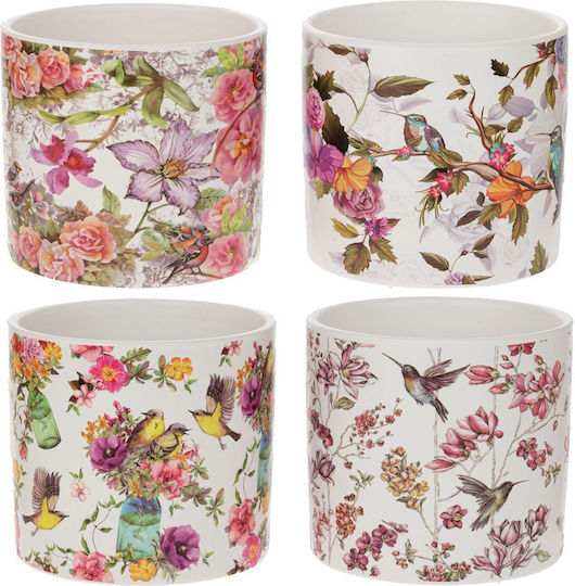 Iliadis Ceramic Multicolour Plant Pot 13x13x12cm