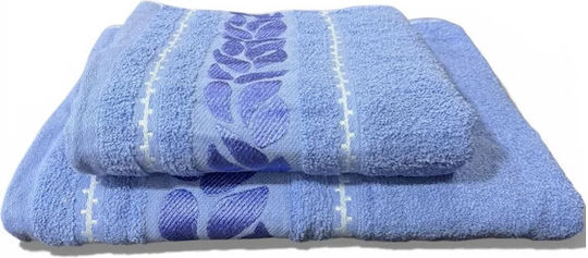 SpitiBazaar Πετσέτα Προσώπου 50x90εκ. Σιέλ Βάρους 400gr/m²