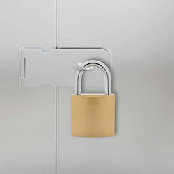 vidaXL Brass Padlock U-Shaped with Key 35mm 2 P...