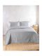 Rythmos Allure Σετ Κουβερλί Μονό Microfiber Γκρι 160x240cm