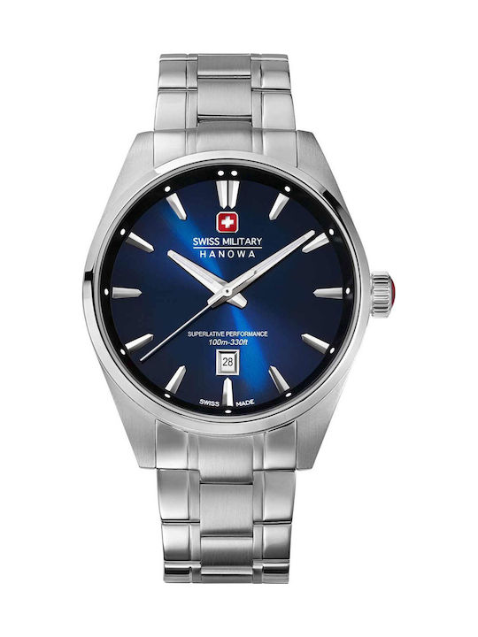 Swiss Military Hanowa Herrenuhr 42mm Batterie m...