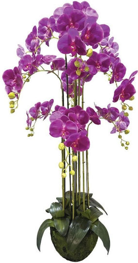 Decorative Artificial Orchid Potted Plant 115cm Real Touch Texture Pink