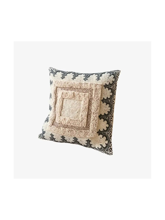 Phos & Gaia Decorative Pillow Case Lata 100% Cotton Multicolour 50x50cm