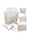 Lionelo Cradle with Mattress Side Opening and Wheels Beige