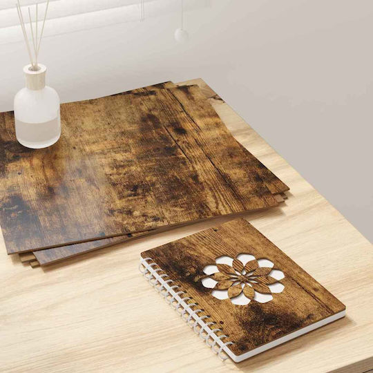 vidaXL Wooden Plate 50 Pieces Various Designs