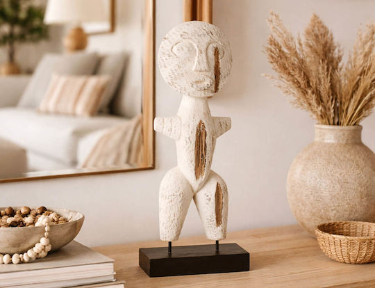 J-Line Dekorative Figur aus Holz 14x6x35cm