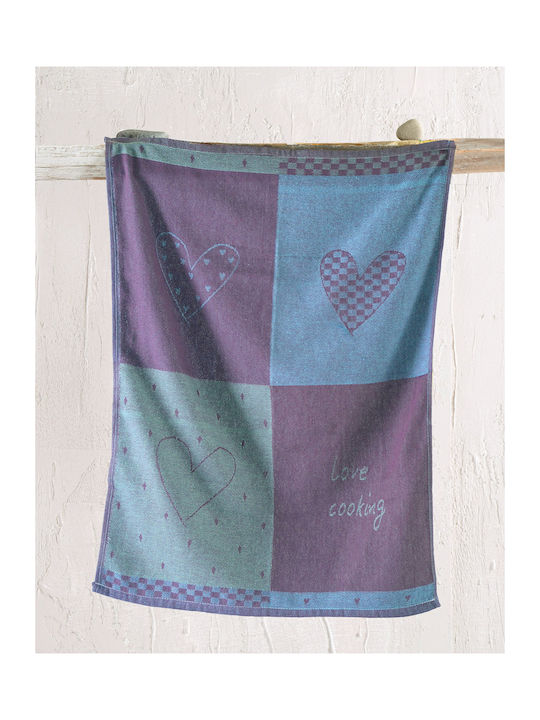 Rythmos Love Kitchen Towel In Blue Colour 50x70cm