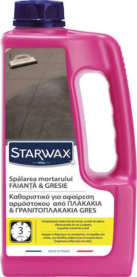 Starwax Υγρό Καθαριστικό Υπολειμμάτων Τσιμέντου για Επαγγελματική Χρήση για Αρμούς, Τσιμέντο, Μάρμαρα, Πέτρα & Πλακάκια 1lt