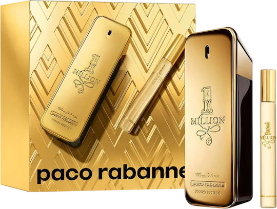 Set Paco Rabanne 1 Million Eau De Toilette Bărbați 100 Ml + 1 Million Eau De Toilette Bărbați 10 Ml