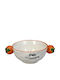 Koart Decorative Porcelain Orange Bowl 15x11x5cm Porcelain Small Bowl