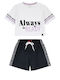 Kids Set with Shorts Summer 2 Pieces Black