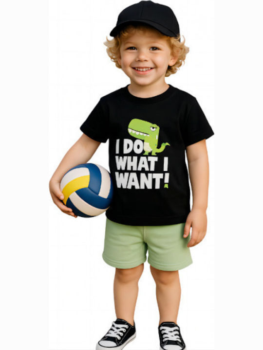 Kinderbekleidungssets mit Sommer Shorts 2 Stück Grün/Schwarz