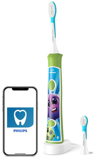 Philips Sonicare Children's Electric Toothbrush with Timer with Replacement Heads & Travel Case