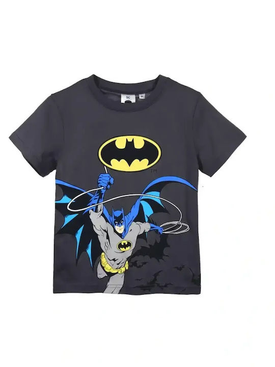 Παιδική Μπλούζα Κοντομάνικη Γκρι Ανθρακί Batman Dc Comics