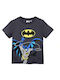 Παιδική Μπλούζα Κοντομάνικη Γκρι Ανθρακί Batman Dc Comics