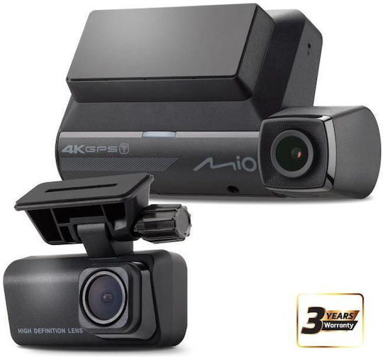 Mio MiVue 956W Car DVR Camera Set 4K with 2.7" Screen Wi-Fi GPS and Rear Camera