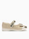 Kids Ballerinas with Hoop & Loop Closure Gold Olga