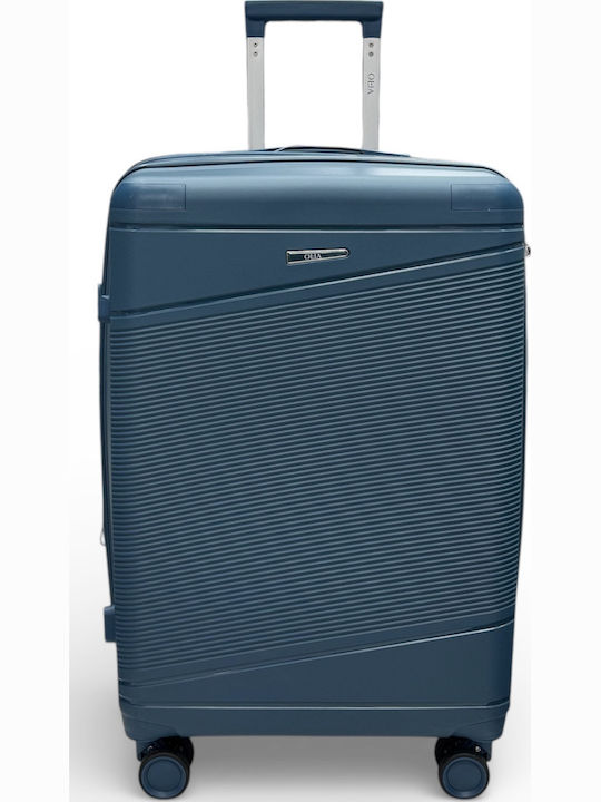 Olia Home Cabin Travel Suitcase Blue with 4 Wheels