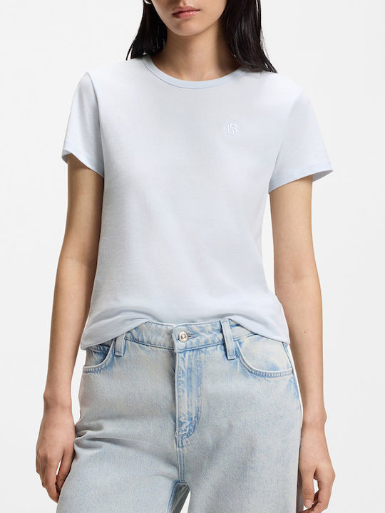 Boss Tricou Albastru Deschis