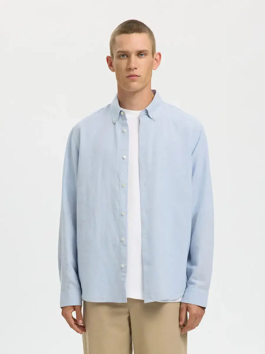 Selected Long Sleeve Shirt Sky Blue