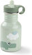 Done by Deer Kids Stainless Steel Water Bottle with Straw Green