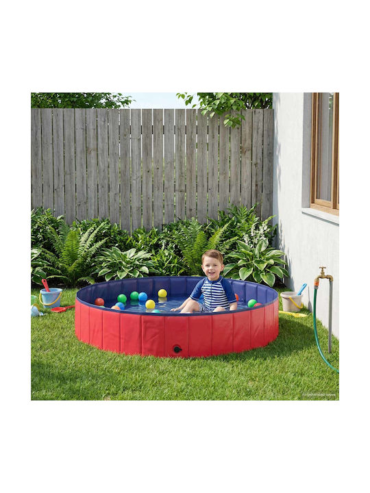 vidaXL Piscină Pentru Câini 160 Cm Roșie