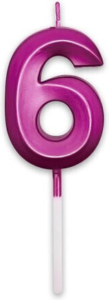 Κερί Prestige Fuxia Metal 9 Cm Νούμερο 6