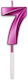 Prestige Candle Fuchsia Metal 9 Cm Number 7