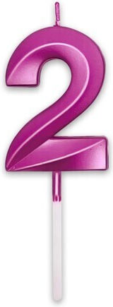 Κερί Prestige Fuxia Metal 9 Cm Νούμερο 2