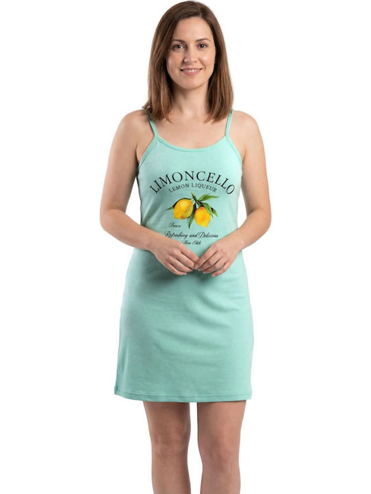 Nina Club Summer Cotton Women's Nightgown Turqu...