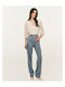Women's Fabric Trousers in Straight Leg Indigo