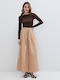 Damen Baumwoll-Set Palazzo Passform Beige