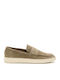 Suede Men's Loafers In Green Colour