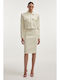 Midi White Skirt