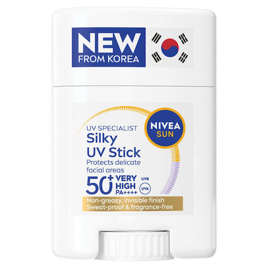Nivea Sun Silky Αδιάβροχο Αντηλιακό Stick Προσώπου SPF50+ 15gr