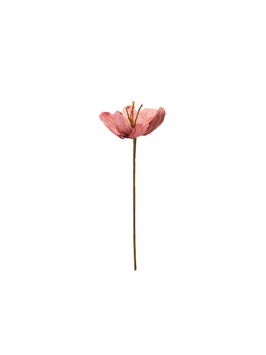 Decorative Flower Tulip Paper Iron Pink 16 X H75 Cm