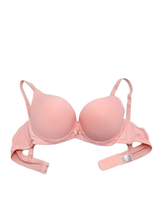 Harvest & Cloud Soft Pink Push Up Bra With Underwire