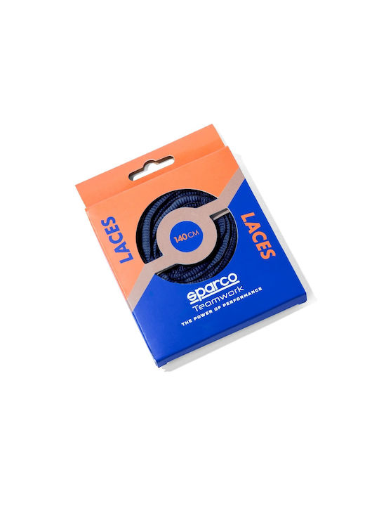 Sparco Shoelaces Round Polyester Navy Blue 2pcs 140cm Bat0024b0n02140