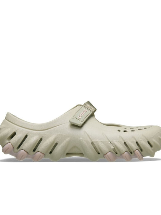 Crocs Echo Γυναικεία Σαμπό Μπεζ