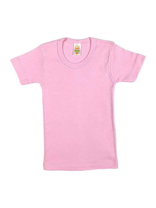 Nina Club Kids Short-Sleeved Undershirt Pink
