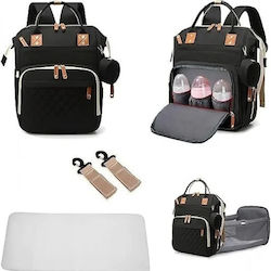 Wickeltasche Rucksack Schwarz