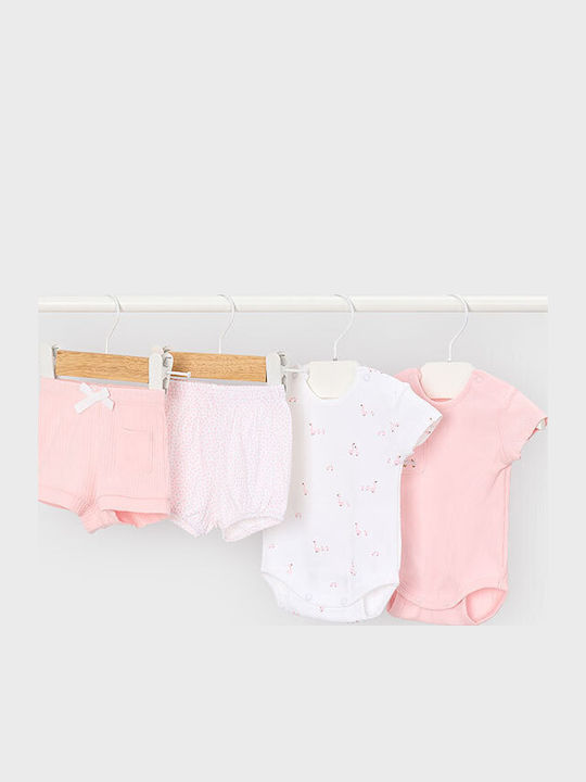 Mayoral Rosa Baby-Strampler Set 4Stücke
