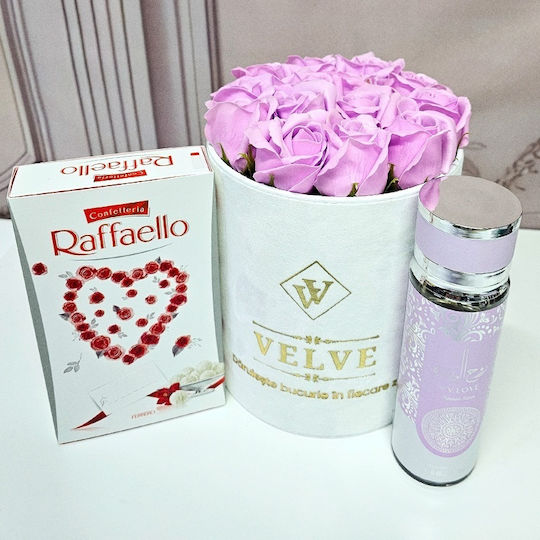 Set Cadou Premium Trandafiri Săpun Lila V.v Love Parfum Raffaello Set Cadou Premium Trandafiri Săpun Lila V.v Love Parfum Raffaello