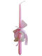 Jeenie Handgefertigte Osterkerze Regenbogen Rosa 38cm Lab006