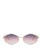 Pervedere Damen Sonnenbrille mit Goldenem Metallrahmen und Goldenem Glas SM-7331 Gold