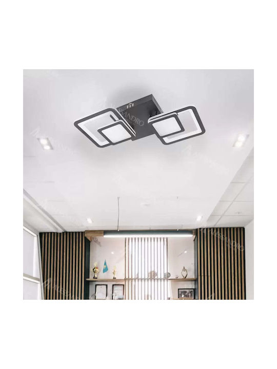 Alista Home Plafonieră de Tavan Neagră cu LED Integrat și Telecomandă
