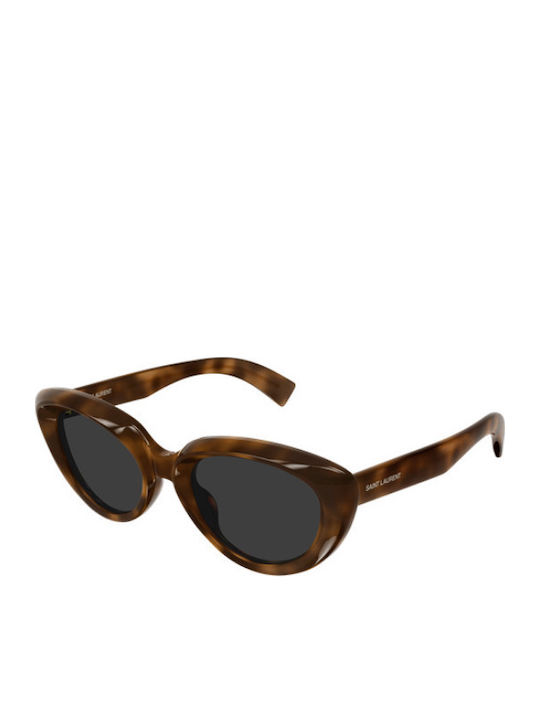 Ysl Unisex Sonnenbrillen mit Grau Horn umrandetem Rahmen und Grau Farbe Fassung SL 859 003